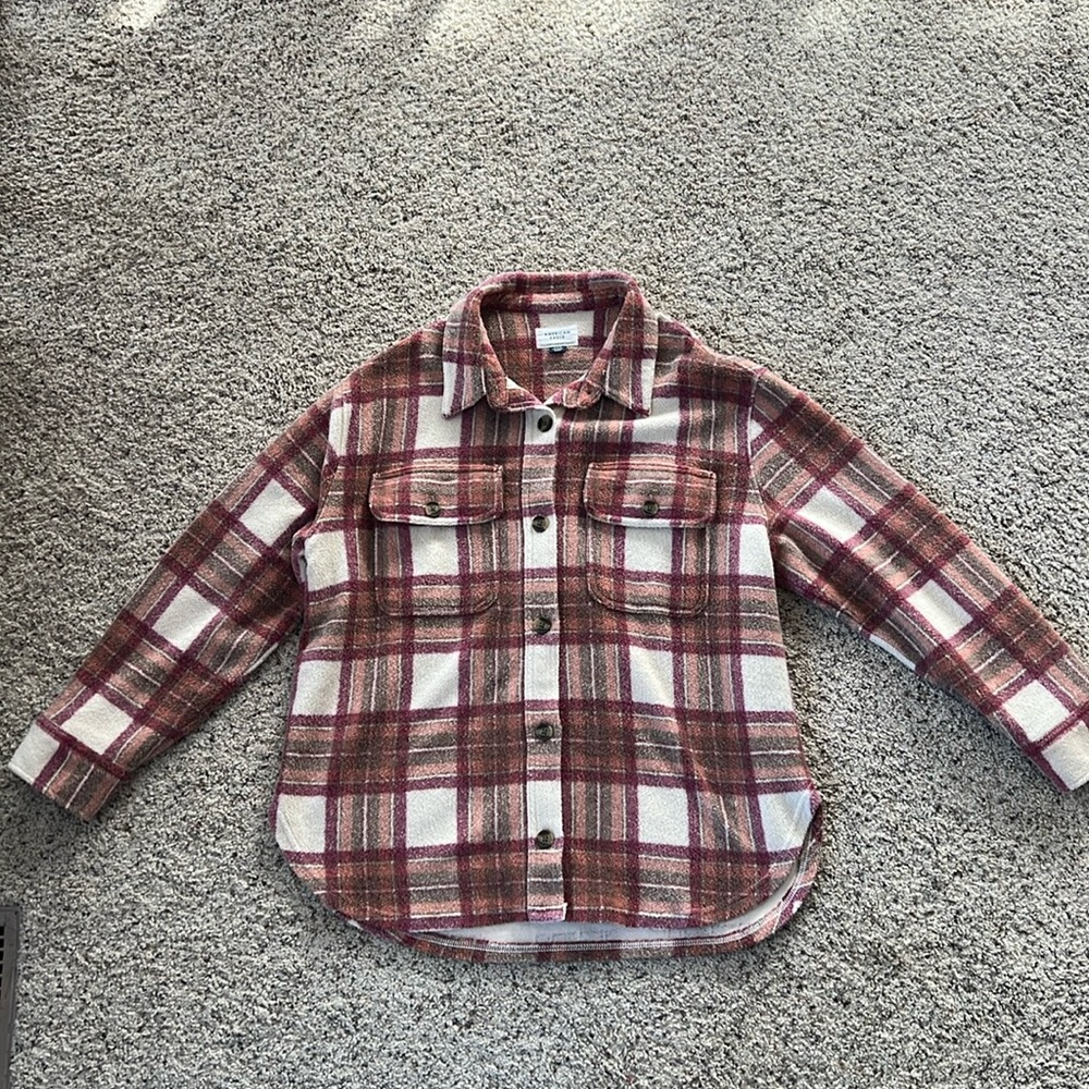 AE Plaid Fleece & Love Shacket